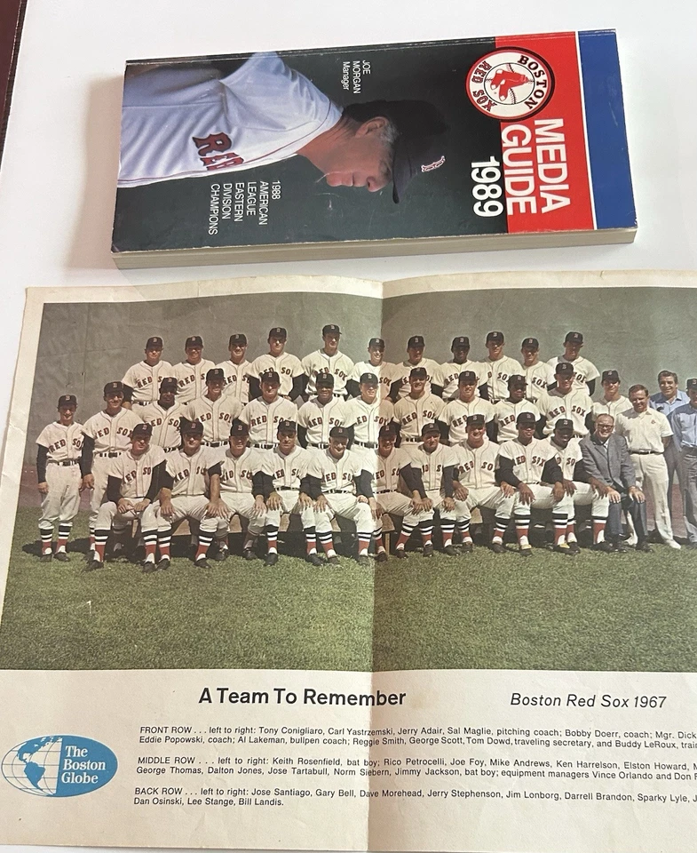 Boston Red 1989 Media Guide , Red Sox Team Photo 1967, Red Sox Score Book 1977. - Image 2 of 4