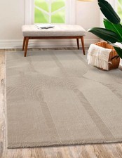 Merinos Teppich Sign 1904 beige 80x150 cm Hoch Tief Design 3D Effekt Muster