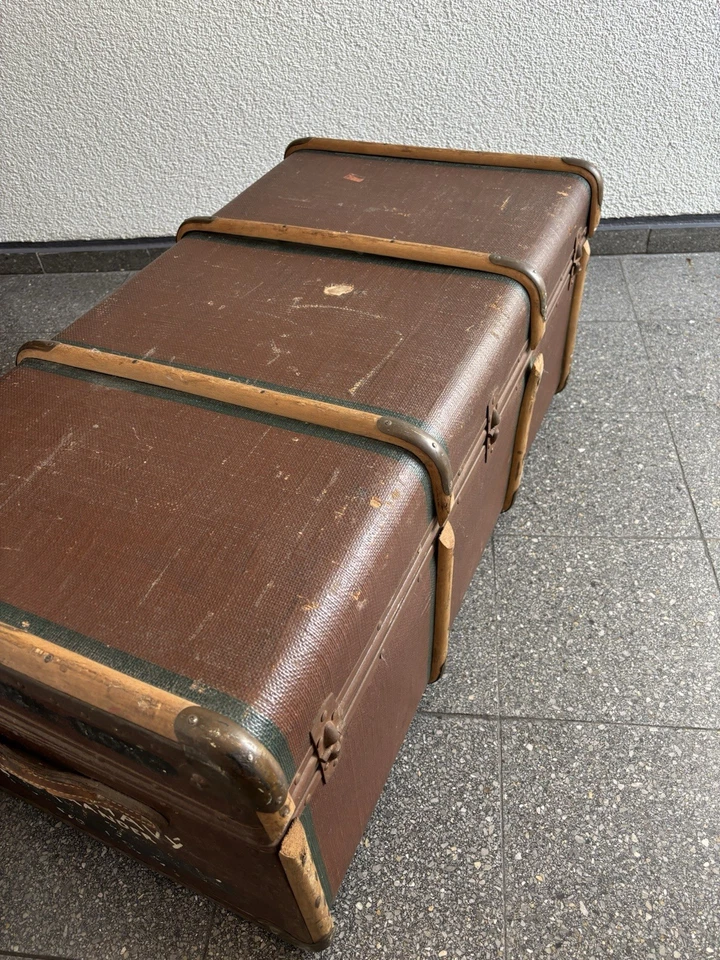 Antiker Überseekoffer - Reisetruhe - um 1900 - Bild 3 von 4