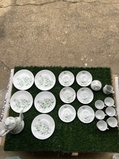 Bavaria Germany Fine China Floral Dinnerware 20pc Set Plates Cups Saucers Teapot