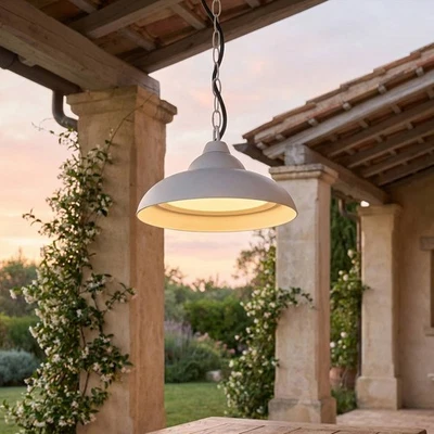 Außenleuchte LED Aluminium 25 cm breit IP54 Weiß rund 3000 K warmweißes Licht - Bild 1 von 4