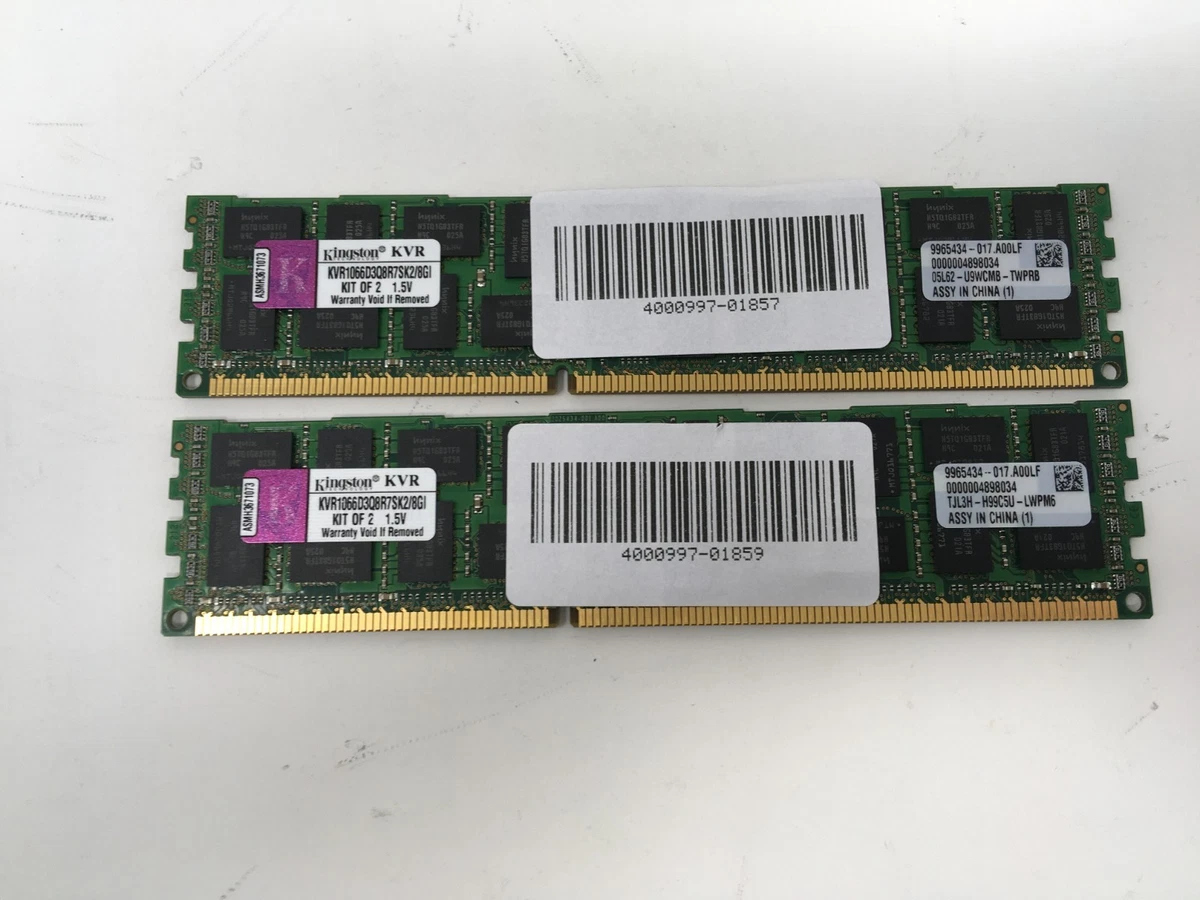 Lot ( 2 ) 1GB Kingston KF680F-ELD DDR3 PC3-8500U 1066MHz 240Pin DIMM De