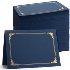 Fainne 80 Pieces Certificate Holders Diploma Document Navy Blue