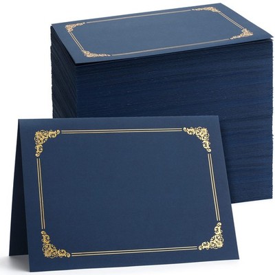 Fainne 80 Pieces Certificate Holders Diploma Document Navy Blue