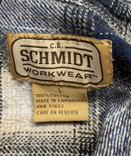 C.E. Schmidt Workwear Heavy Weight 100% Cotton Shirt; size large; used image 2