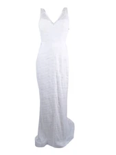 Adrianna Papell Women's Tiered Lace Gown (6, Ivory) 797532412912