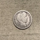 1908-S 25c Barber Silver Quarter - Full Rim G/VG Key Date - QA