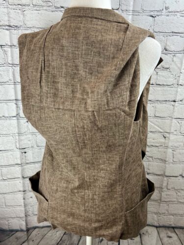 MM Couture Blazer Vest Women's Size Medium Rayon Solid Pocket Sleeveless - Picture 4 of 7