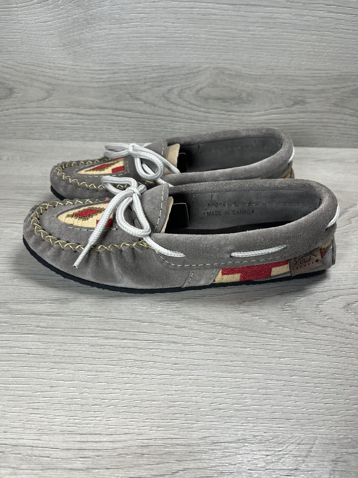 SAOLA Mocassini Laurentian Chief suola e top applicati suola nera crepex taglia UK 4