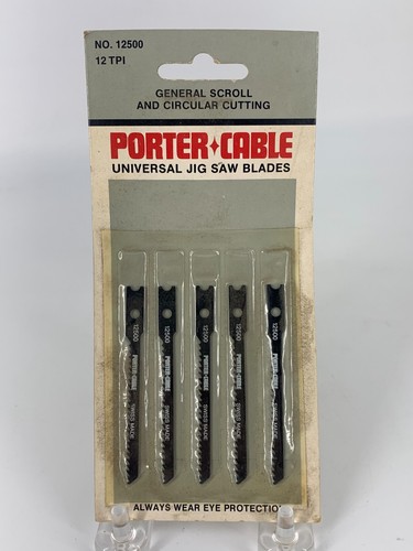 Porter Cable Universal Jig Saw Blades 1 Pkg of 5 12 TPI Model 12500 NOS Unopened - Picture 1 of 2