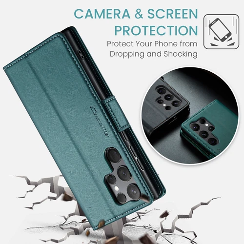 Custodia telefono in pelle PU per Samsung S24 S23 S22 S21 S20 slot scheda supporto pieghevole - Foto 47 di 66