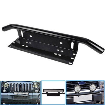 Universal Front Bumper License Plate Mount Bracket Install Holder Bull Bar'YH