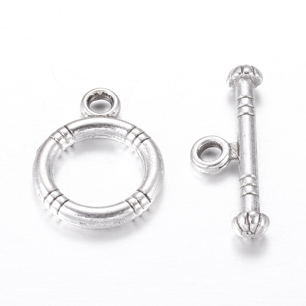 50 Sets Stainless Steel Toggle Clasps - T-bar And Ring Jewelry Findings For Bracelets
