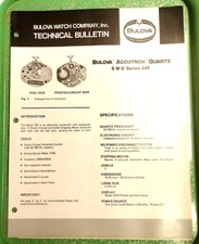 Bulova Accutron Quartz SMQ Series 247 Technical Bulletin