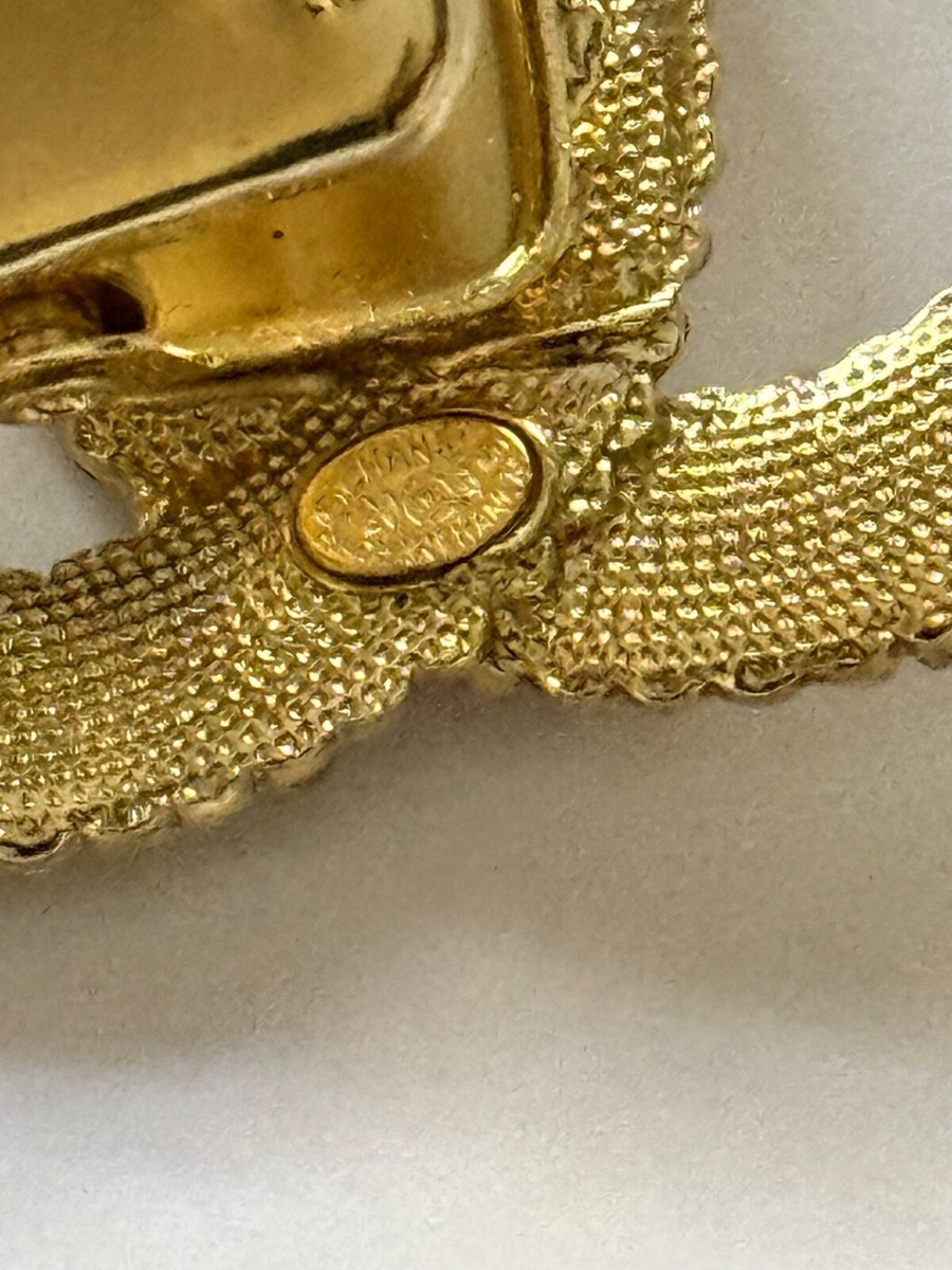 CHANEL 20A CC LOGO PERALS CRYSTALS HAIR CLIP BARRETTE AMAZING