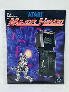1984 Atari MAJOR HAVOC  Arcade Game Flyer - tri-folded