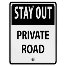 Aluminum Vertical Metal Sign Private Drive H Road Weatherproof Street