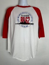Vintage 1980’s US NAVY USS NEW JERSEY Red TEE SHIRT LG Single Stitch USA Made