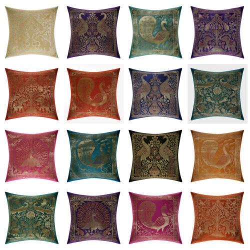 Handmade Elephant Embroidered Home Décor Pillows