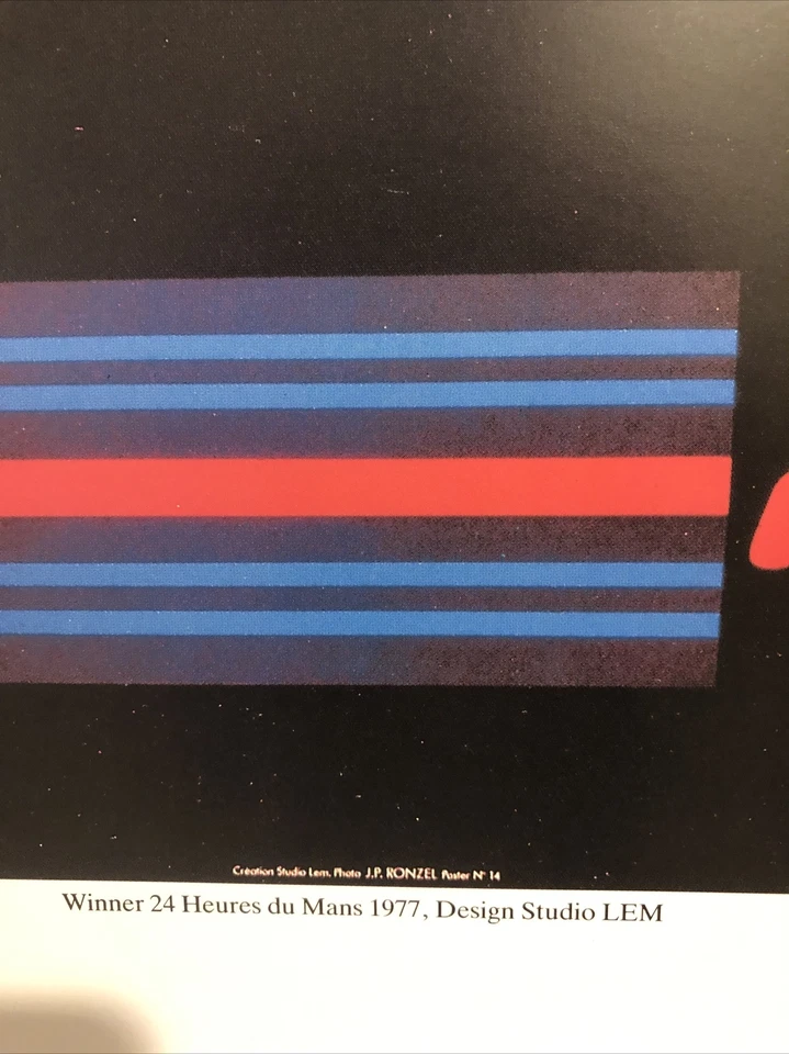 AWESOME Porsche poster winner 24 Heures du Mamd 1977 - Image 3 of 4