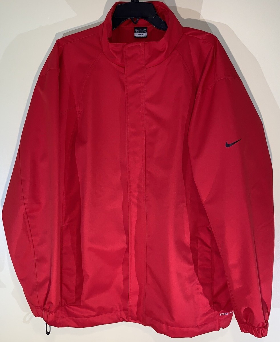 Nike STORM-F.I.T. レッドジャケット Nike Storm-Fit Full Zip Jacket Men's Sz XL, Mesh Lined