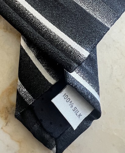 Pierre Cardin Mens Tie Striped Burgundy Gray - Picture 2 of 3