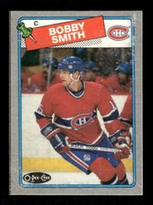 1988-89 O-Pee-Chee Box Bottom hand cut D Bobby Smith VG nice eye appl BXCP33