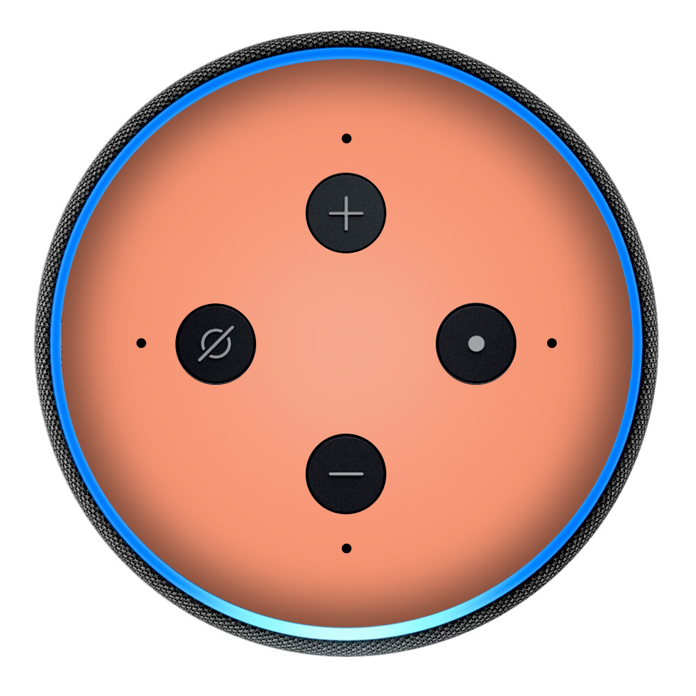 Skin Vinyle Pour Amazon Echo Dot 3ème Génération - Couleur Solid Peach, Décalcomanie Personnalisable