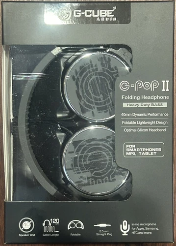 NEW BLACK iHP 120 G-POP II Dual Mode Foldable Headset with Built-In Mic