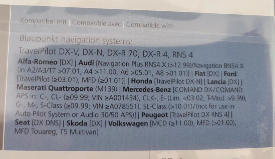 CD Navigation Blaupunkt Travelpilot DX POLEN TSCHECHIEN 2013/2014 Comand DX MFD - Bild 3 von 3