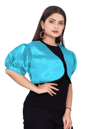 Satin Cropped Bolero Koti Kurzarm Damen Bolero Cardigan Bolero Jacke S109 - Bild 175 von 210