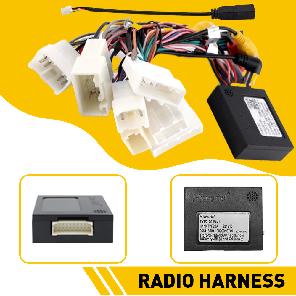 For Toyota Aftermarket Radio Stereo Car Wire Harness Cable Adapter w/ Canbus BOX