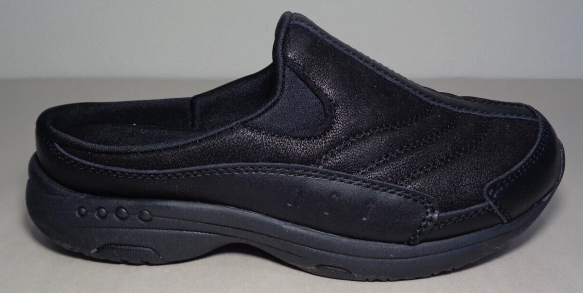 Easy Spirit Size 6.5 Wide TRAVELTIME CLASSIC Black Clogs New