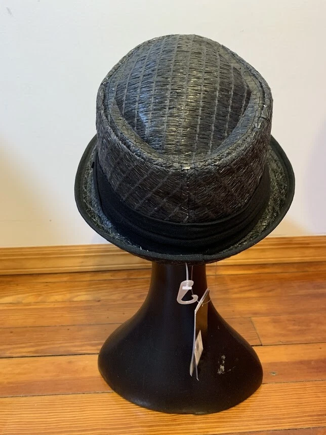 Sombrero Fedora Sean John Hombre Negro 100% Papel con Borde Talla Única Foto 4 de 4