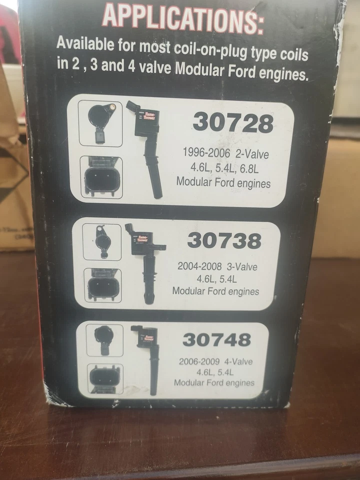 Paquete de enchufes bobina 30728 Ford 96-06 2 válvulas 4.6,5.4,6.8, 04-08 3 válvulas,06-09 4 válvulas Foto 3 de 3