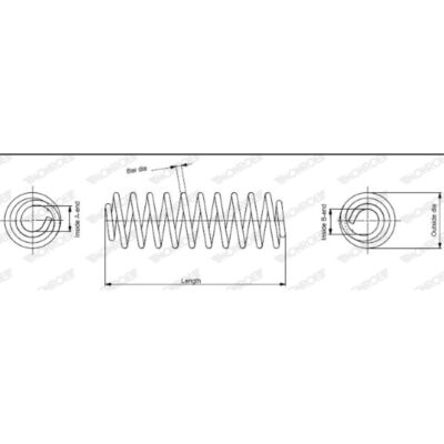 Monroe OESpectrum Fahrwerksfeder SP2100 - Spiralfeder Für Hinterachse Mit 5 Jahren Garantie