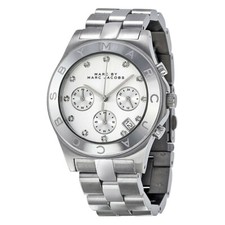 NEW MARC JACOBS BLADE SILVER TONE,CRYSTALS DIAL,BRACELET WATCH MBM3100