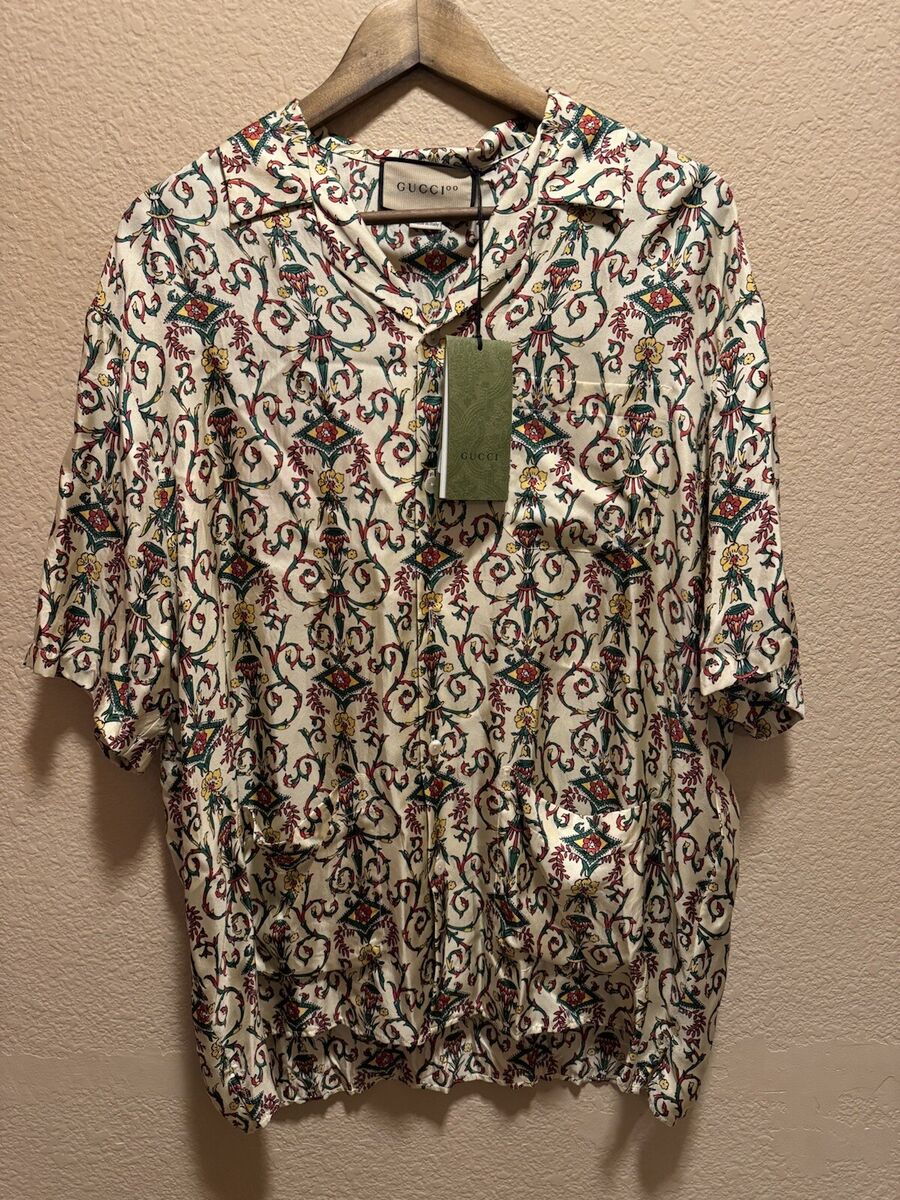 New Gucci 100 Anniversary Limited Edition Logo Silk Casual New Gucci 100 Anniversary Limited Edition Logo Silk Casual