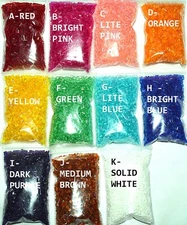 Makit & Bakit vintage PLASTIC CRYSTAL BEADS melting baking craft U Pick/Choose