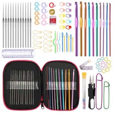Ergonomic Handle Crochet Hooks Set Soft Needles Craft Sewing Knitting Hooks Tool