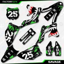 Black & Green Savage Camo Graphics Kit fits 13-16 Kawasaki KXF250 KXF 250 Decals