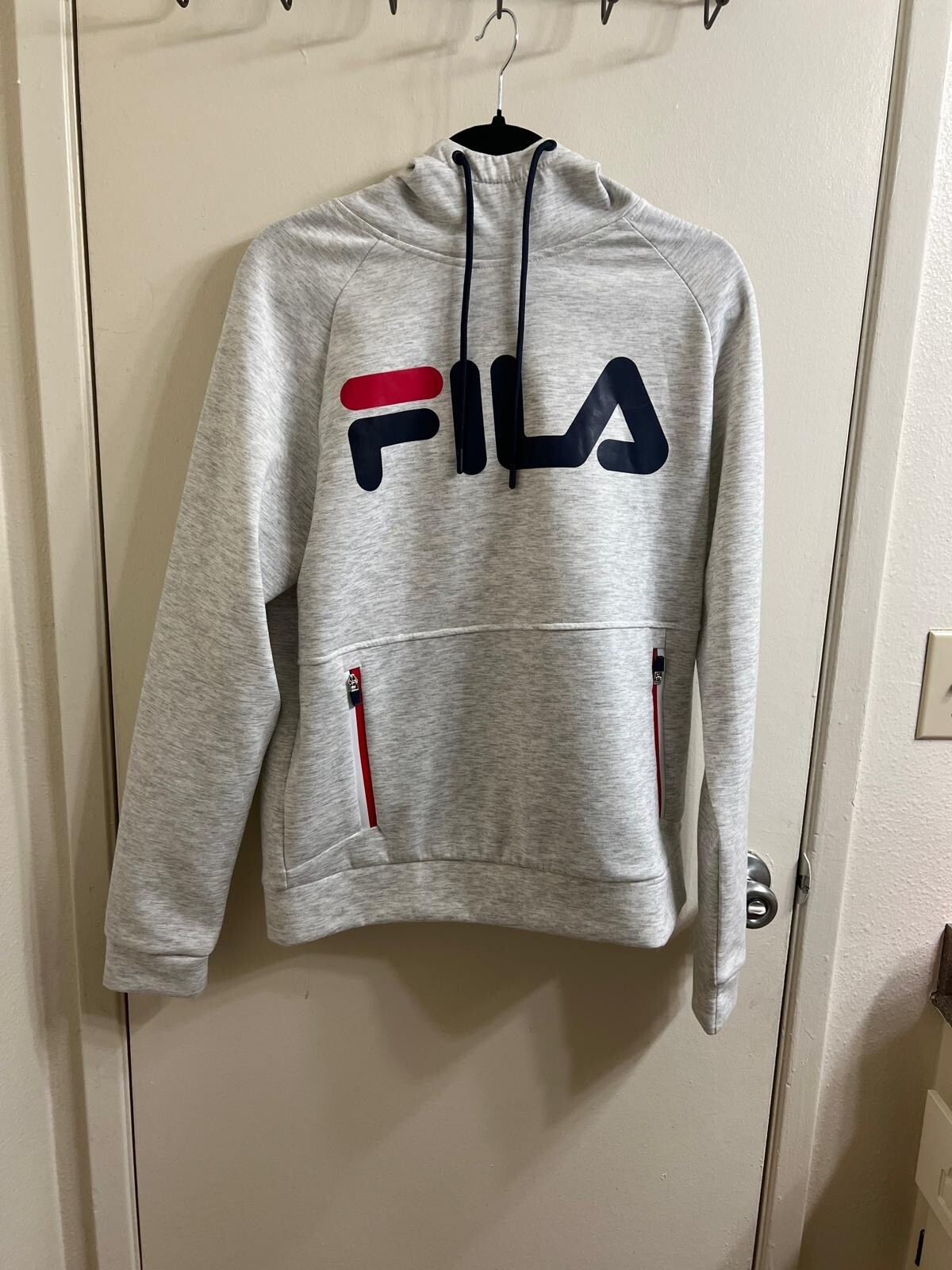 Felpa con cappuccio FILA Classic Logo grigio chiaro taglia L