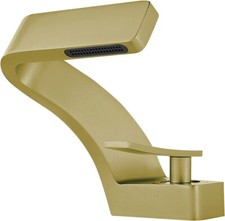 Brushed Gold Single Hole Bathroom Sink Faucet Mixer Tap Lavatory Basin Faucet