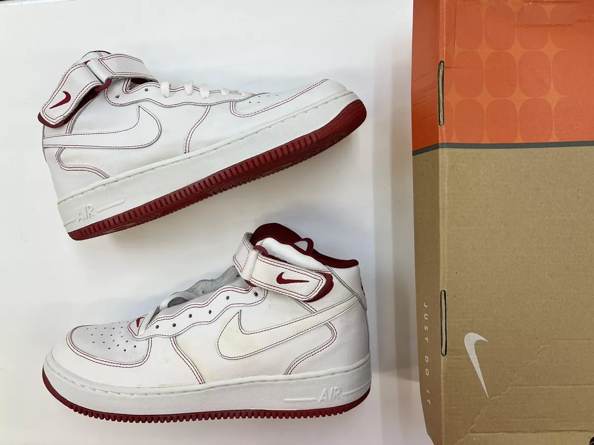 Air Force 1 Mid '07 'White Varsity Red