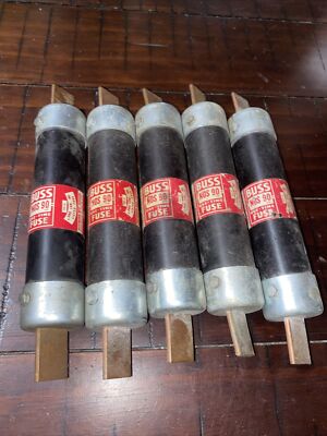 Buss Bussmann ONE TIME FUSE NOS-90 90A 600V Class K5 NOS90 NEW LOT of 5