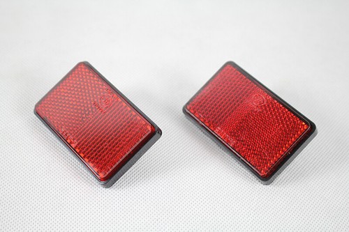 Bolt On Red&Amber Reflector Rectangle Side Marker Universal For Motorcycle ATV - Picture 10 of 12
