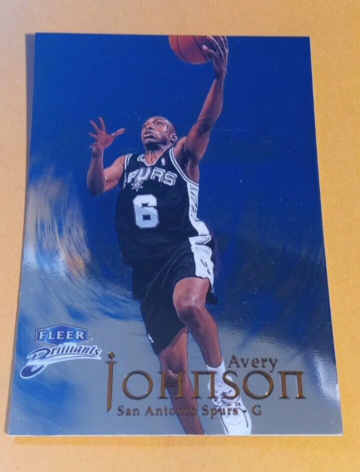 1998-99 Fleer Brilliants BLUE Avery Johnson #14B - Spurs
