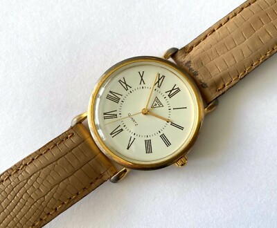 Guess? 1990 Quartz Unisex Wrist Watch White Dial Roman Numerals