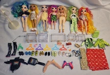 Rainbow High Lot of 6 Dolls with Clothes & Accessories MGA Girl Teen Toys 