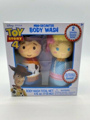 Disney Toy Story 4 Body Wash Mini Decanters Sheriff Strawberry Best Friend Berry